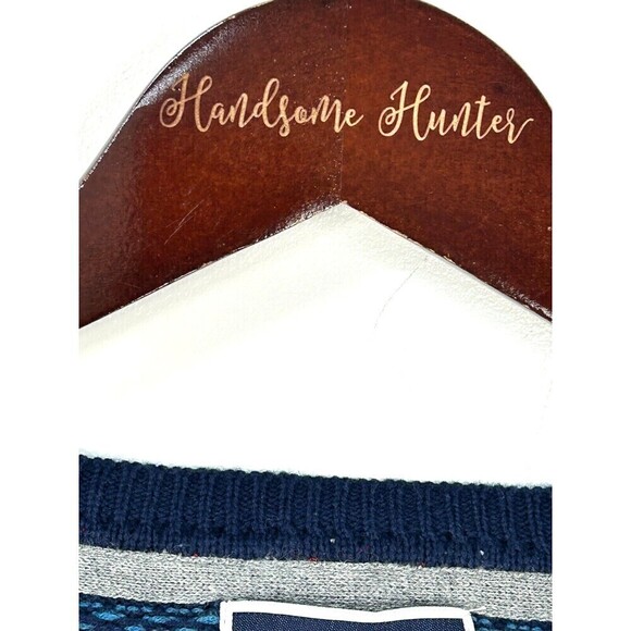 New Club Room Men Sz L Blue Striped Long Sleeve Crew Neck Classic Fit Sweater T3 - Picture 8 of 12